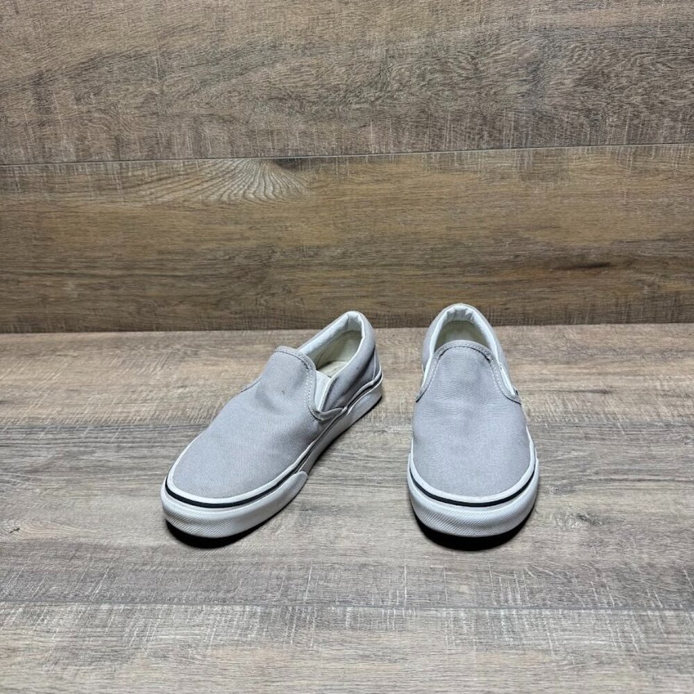 Vans Classic Gray Canvas Slip On Sneakers Women's Size 6